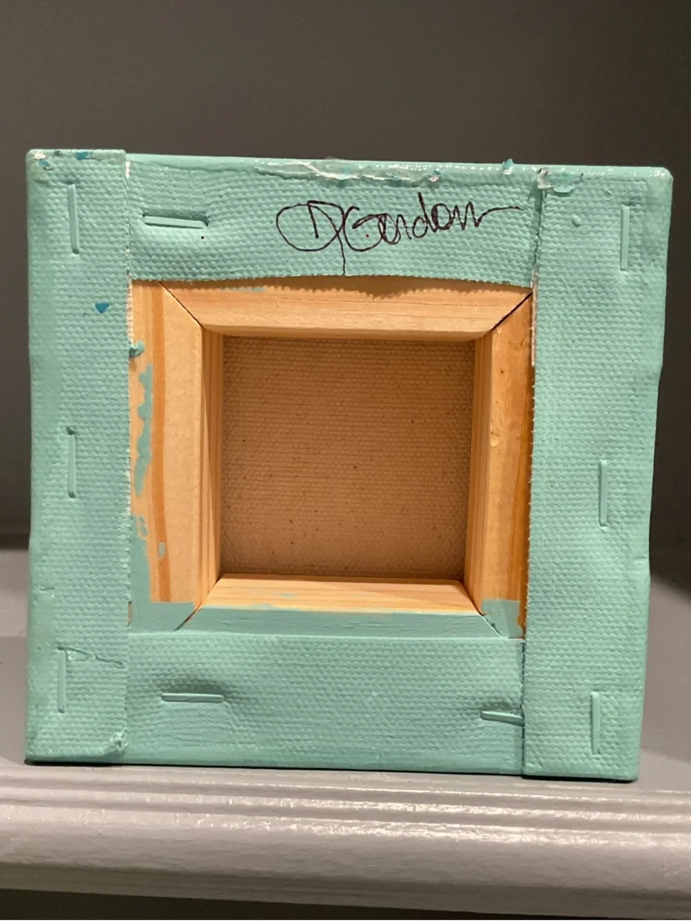 🔴Handcrafted Angel Painting in Blue, White & Gold Accent🔴 - Picture 2 of 6